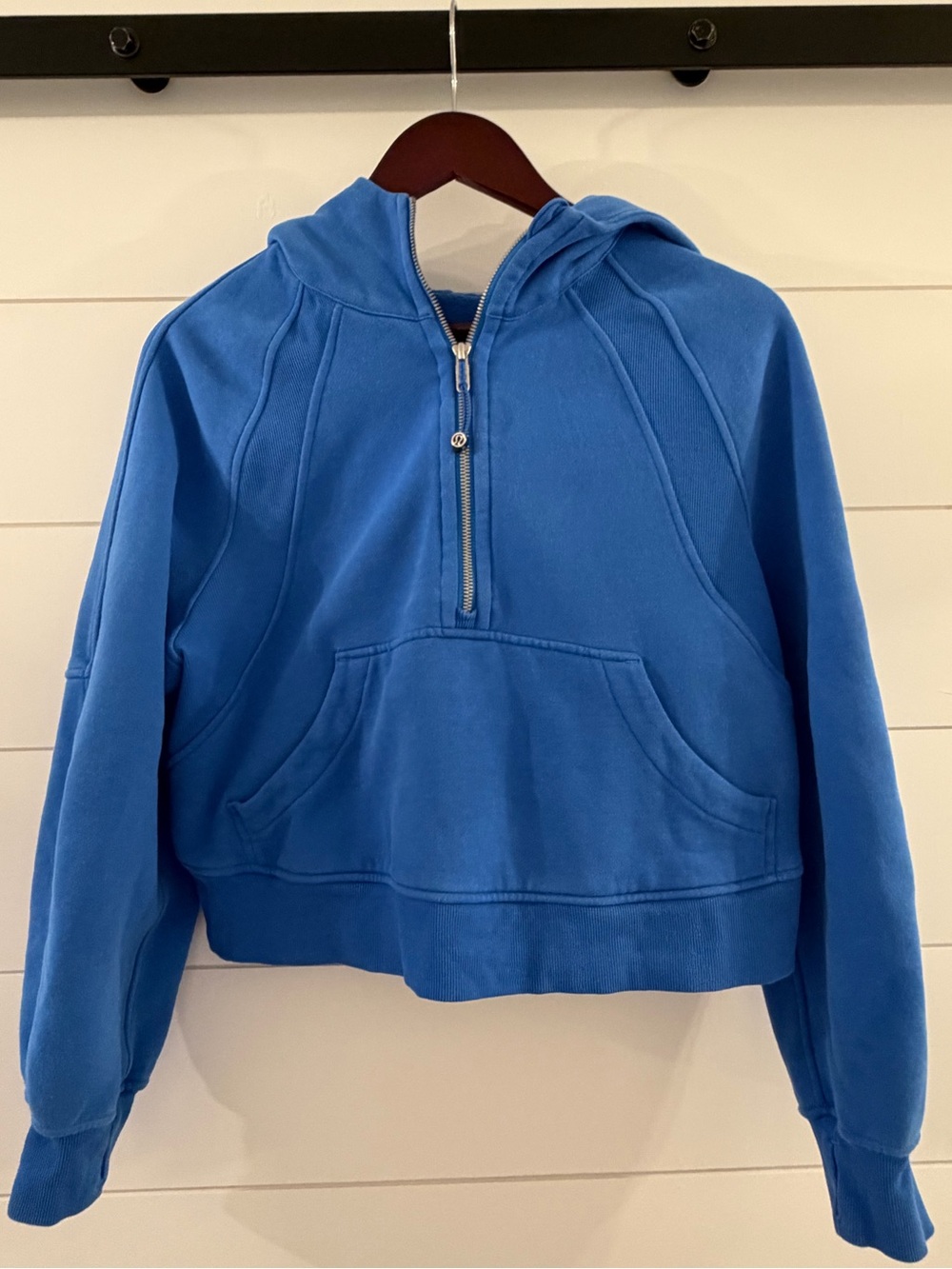 lululemon athletica Scuba Blue Cropped Hoodie XS/S